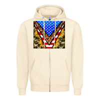 Sandshell american sunflower and camouflage Zipper Hoodie - AdoDesignShop