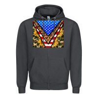 Smoke american sunflower and camouflage Zipper Hoodie - AdoDesignShop