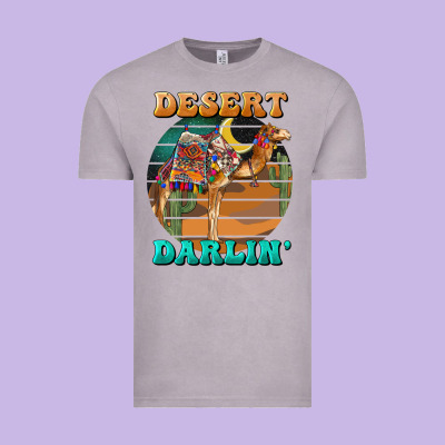 Desert Darling Camel Vintage Tee Designed By Barkaloodesign