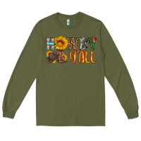 Army Green howdy y all Long Sleeve Tee - HRA Design Shop