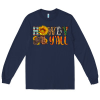 Navy howdy y all Long Sleeve Tee - HRA Design Shop