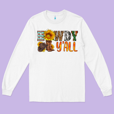 Howdy Y All Long Sleeve Tee Designed By Hra Design Shop