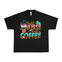 Black half nurse half coffee Urban Heavy Tee - texasbilliewilder