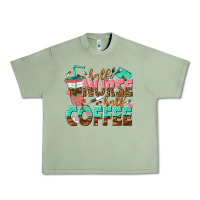 Oil Green half nurse half coffee Urban Heavy Tee - texasbilliewilder