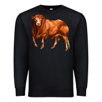 Black red angus bull Premium Sweatshirt - LillyAllenDesigns