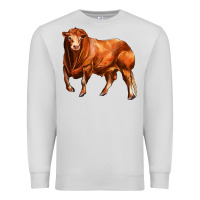 Dove Grey red angus bull Premium Sweatshirt - LillyAllenDesigns