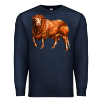 Navy red angus bull Premium Sweatshirt - LillyAllenDesigns