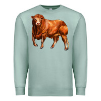 Seafoam red angus bull Premium Sweatshirt - LillyAllenDesigns
