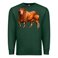Sports Green red angus bull Premium Sweatshirt - LillyAllenDesigns