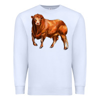 White red angus bull Premium Sweatshirt - LillyAllenDesigns