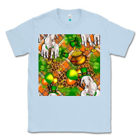 St Patricks  Goat Family With Balloons Seamless Classic Tee | Teevron