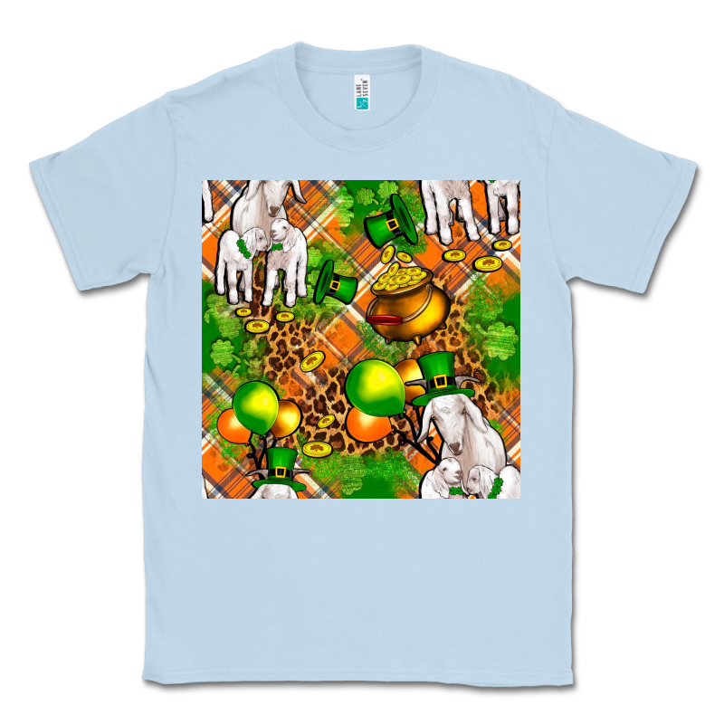 St Patricks  Goat Family With Balloons Seamless Classic Tee by FaDigitalArtStudio | Teevron