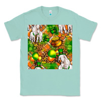 Seafoam St patricks  goat family with balloons seamless Classic Tee - FaDigitalArtStudio
