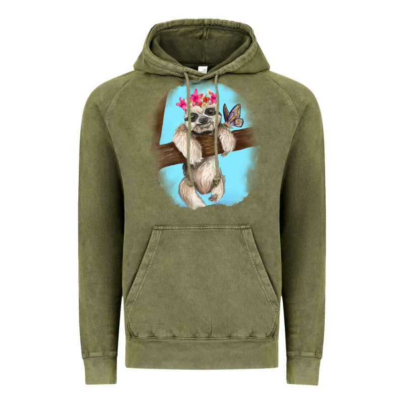 Baby Sloth Vintage Hoodie by RanaPortraitStore | Teevron