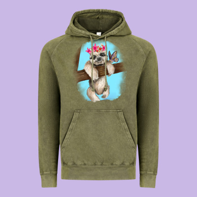 Vintage Hoodie baby sloth