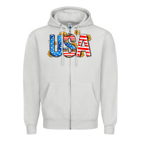 Dove Grey usa sunflower Zipper Hoodie - AdoDesignShop