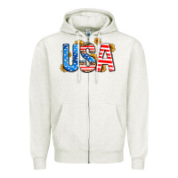 Oatmeal Heather usa sunflower Zipper Hoodie - AdoDesignShop