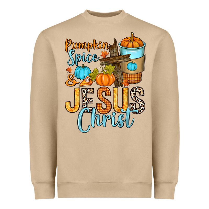 Pumpkin Spice And Jesus Christ Heavyweight Sweatshirt by RanaPortraitStore | Teevron