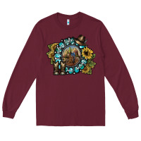 Burgundy cowboy take me away 2 Long Sleeve Tee - SublimationCraftShop
