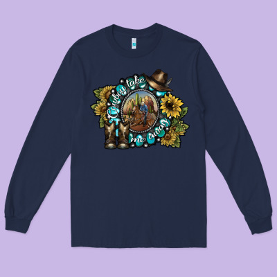 Cowboy Take Me Away 2 Long Sleeve Tee Designed By Sublimationcraftshop