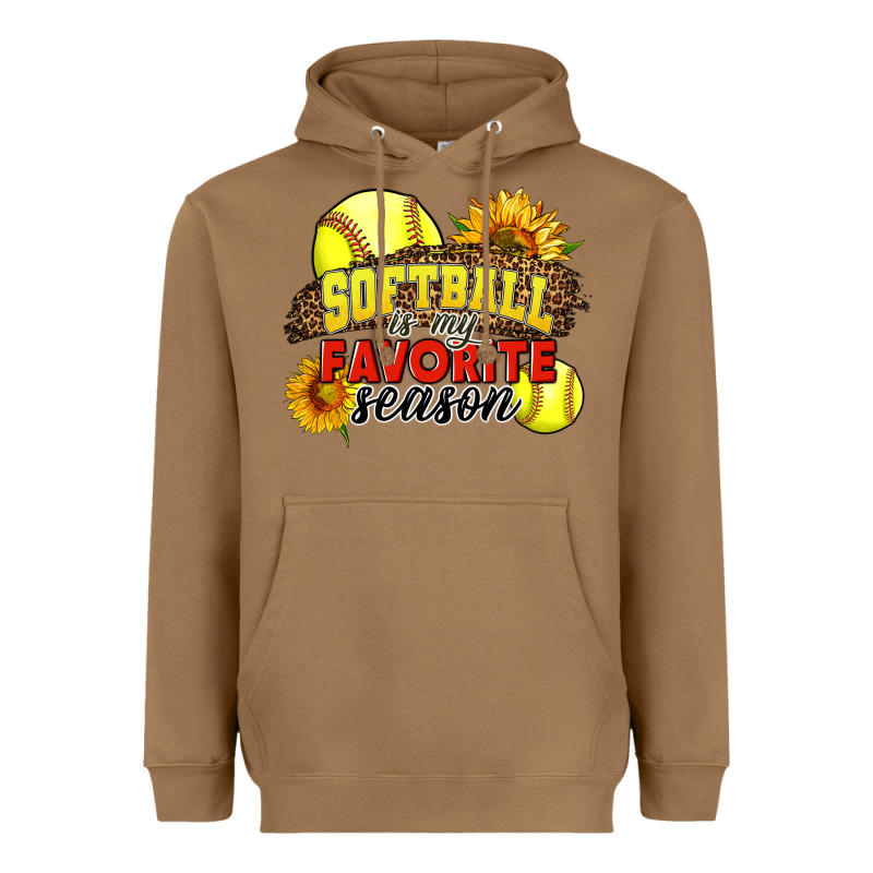 Softball Is My Favorite Season Heavyweight Hoodie by LillyAllenDesigns | Teevron