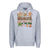 Heather Grey wonderful time Premium Hoodie - MaliasSmallBusiness