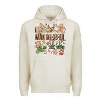 Oatmeal Heather wonderful time Premium Hoodie - MaliasSmallBusiness