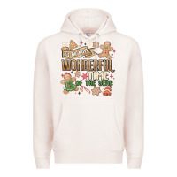 Pale Pink wonderful time Premium Hoodie - MaliasSmallBusiness