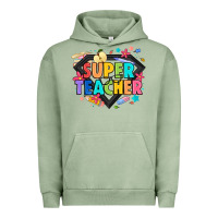 Pigment Oil Green super teacher Urban Hoodie - Artiststas