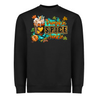 Black Pumpkin spice junkie Heavyweight Sweatshirt - RanaPortraitStore