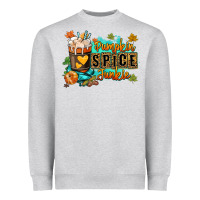Heather Grey Pumpkin spice junkie Heavyweight Sweatshirt - RanaPortraitStore