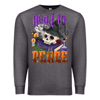 Charcoal Heather Read in peace Halloween Premium Sweatshirt - NancyCooperArtShop