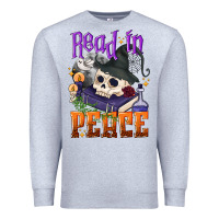 Heather Grey Read in peace Halloween Premium Sweatshirt - NancyCooperArtShop