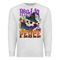 Oatmeal Heather Read in peace Halloween Premium Sweatshirt - NancyCooperArtShop