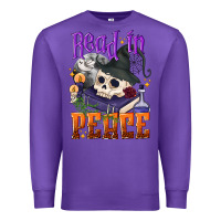 Purple Read in peace Halloween Premium Sweatshirt - NancyCooperArtShop