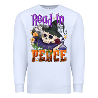 White Read in peace Halloween Premium Sweatshirt - NancyCooperArtShop