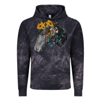 Cloud Black black and white western horse Vintage Hoodie - RanaPortraitStore
