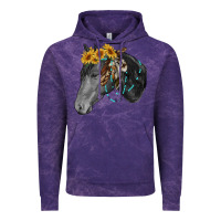 Cloud Purple black and white western horse Vintage Hoodie - RanaPortraitStore