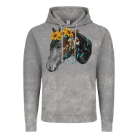 Cloud Rock black and white western horse Vintage Hoodie - RanaPortraitStore