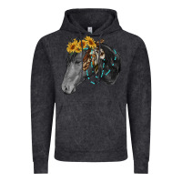 Vintage Black black and white western horse Vintage Hoodie - RanaPortraitStore