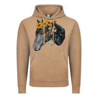 Vintage Coffee black and white western horse Vintage Hoodie - RanaPortraitStore