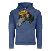 Vintage Denim black and white western horse Vintage Hoodie - RanaPortraitStore