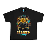 Black blessed mama messy bun Urban Heavy Tee - BarkalooDesign
