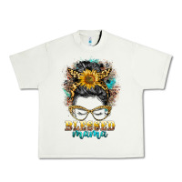Pistachio blessed mama messy bun Urban Heavy Tee - BarkalooDesign