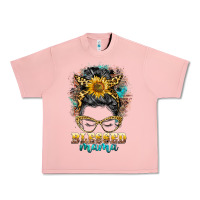 Salmon blessed mama messy bun Urban Heavy Tee - BarkalooDesign