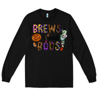 Black Brews And Boos Long Sleeve Tee - CowhideDigitalArt