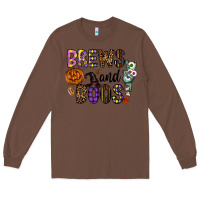 Chestnut Brews And Boos Long Sleeve Tee - CowhideDigitalArt