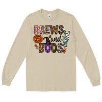 Mushroom Brews And Boos Long Sleeve Tee - CowhideDigitalArt
