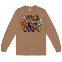 Toasted Coconut Brews And Boos Long Sleeve Tee - CowhideDigitalArt