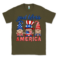 Army Green god bless america gnome Classic Tee - HRA Design Shop